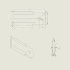 1 pair Blades For Articulating Brush Cutter ABC-13-125A Skid Steer Attachments