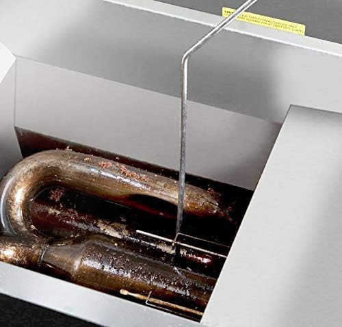 FryOilSaver Co. 25“ Deep Fryer Cleanout Rod, Rust Resistant Deep Fryer Drain Unclogger & Cleaner, Cleaning Tools for Restaurants Fryers, Hotel Kitchen Fryers Drain, Angled Shape & Declogger Goofer Rod