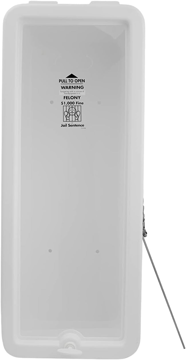 PRO&Family Fire Extinguisher Cabinet (3, White with Breaker Bar Attachment, 10 lb)