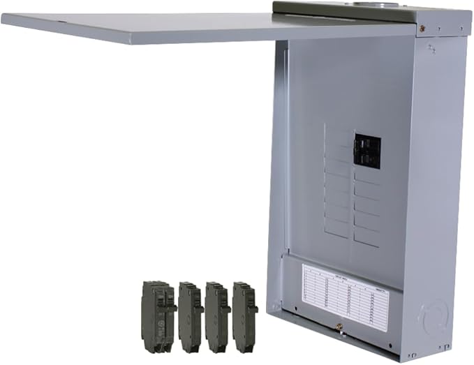 ABB TM1212RCUBK1 125A Main Breaker Outdoor Load Center • PowerMark Gold • 120/240V AC, 12-Space, 24-Circuit, 22 kAIC • Copper Bus • Includes 3X 20A SP & 1x 30A DP Breakers • NEMA 3R Surface Mount