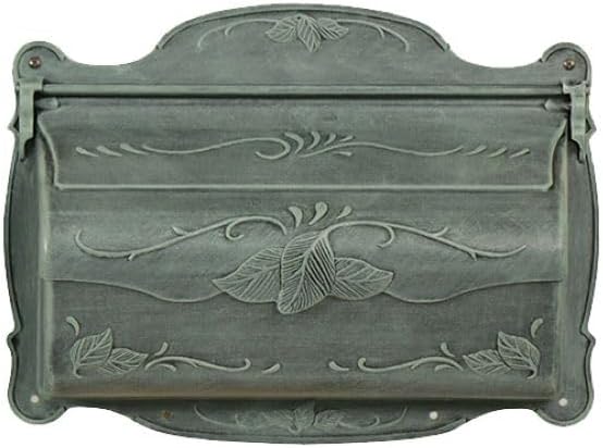 Special Lite Floral Horizontal Wall Mount Mailbox - Verde Green Aluminum Mailbox for Wall Mount - SHF-1001-VG