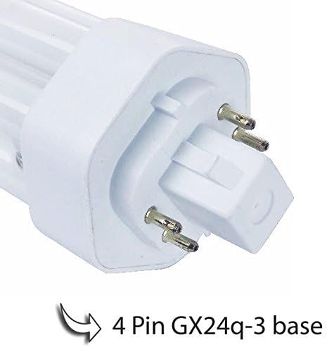 Circle (6 Pack PLT-26W 835, 4 Pin GX24q-3, 26 Watt Triple Tube, Compact Fluorescent Light Bulb,3500k Neutral White