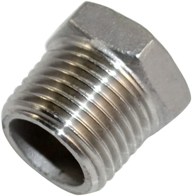 1/2" Male NPT to 3/8" Female NPT Female Reducing/Reducer Bushing Pipe Fitting,Adapter,Stainless Steel SS 304 Hex Bushing