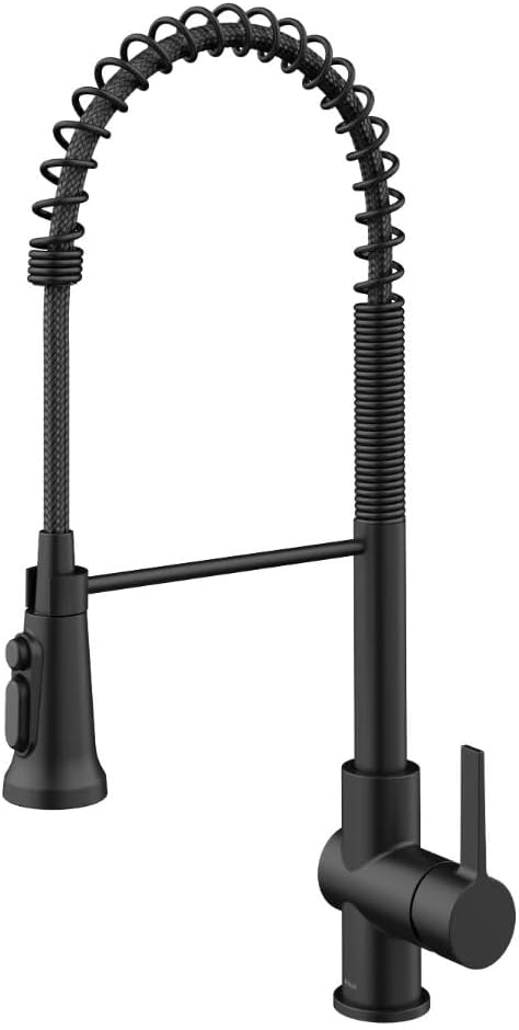 KRAUS Britt 2-in-1 Commercial Style Pull-Down Single Handle Water Filter Kitchen Faucet for Reverse Osmosis or Water Filtration System in Matte Black, KFF-1691MB