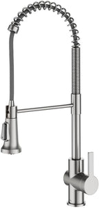 KRAUS Britt 2nd Gen Commercial Style Pull-Down Single Handle Kitchen Faucet in Spot Free Stainless Steel, KPF-1691SFS