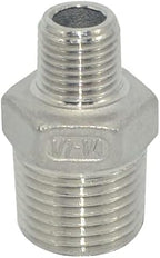 1/2" x 1/4" Male Threaded Reducing Nipple Fitting/Adapter,Stainless Steel SS304 NPT Pipe Hex Reducer