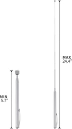 1 Piece 5LBs Telescoping Magnetic Pickup Tool, with Pen Clip Design, Magnet Stick Rod Extendable 5.7" to 24.4" for Men, Birthday, Father's Day, Christmas Gift