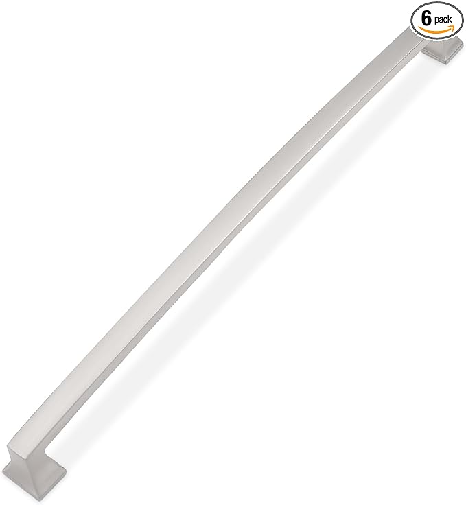 COTYKILEY 6 Pack 10 Inch(254mm) Brushed Satin Nickel Cabinet Handles Kitchen Cabinet Pulls Cabinet Door Handles Kitchen Cabinet Hardware