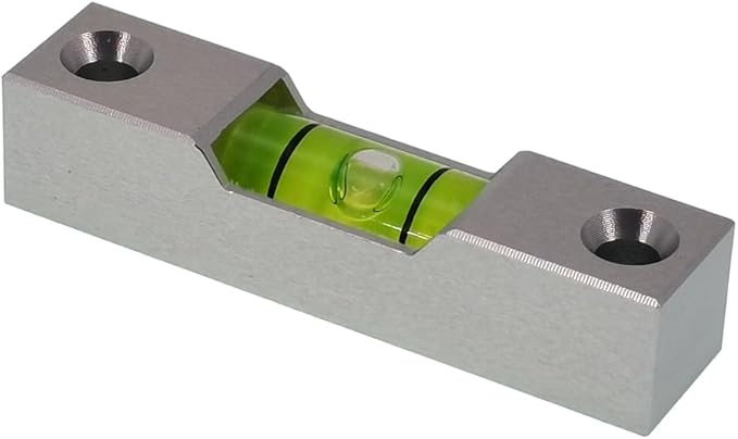 Aluminum alloy small bar level, square horizontal bubble, water level ruler, installation hole adjustable head (35 * 8 * 8mm)