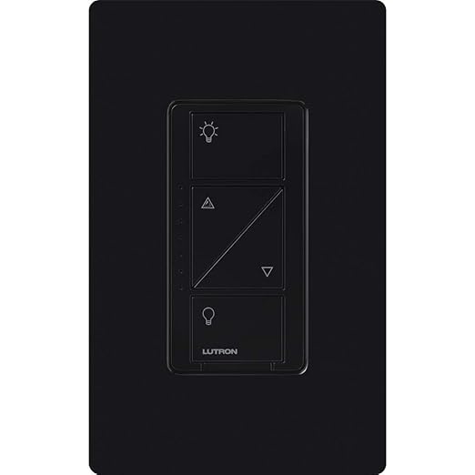 Lutron Caseta Original Smart Dimmer Switch (Lutron Smart Hub Required), for LED Lights, 150 Watt, Single-Pole/3-Way, No Neutral Required, PD-6WCL-BL, Black, 10 Pack