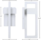 LamQee Outdoor Wall Lights Modern Exterior Lighting Fixtures, 3000K Integrated LED Outdoor Wall Sconce Lighting, Matte White Outside Wall Mount Lights for House Front Door Porch Garage Patio 1 Pack