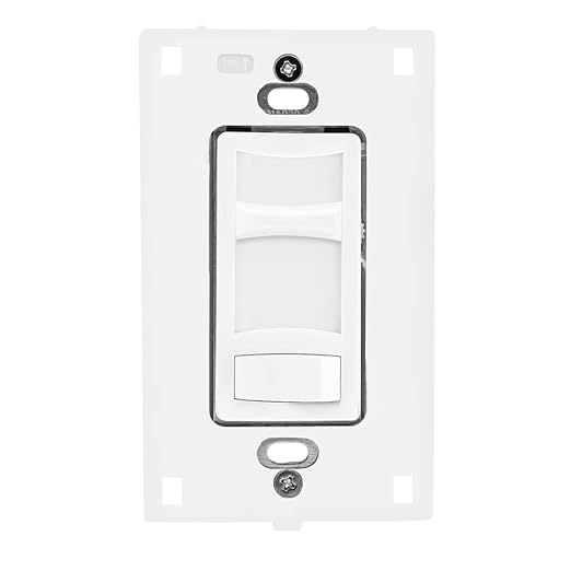 Maxxima LED Slide Dimmer Switch - 3-Way/Single Pole Decorative Electrical Light Switch, 600 Watt Max, LED Compatible On/Off Switch, Screwless Wall Plate Cover Included