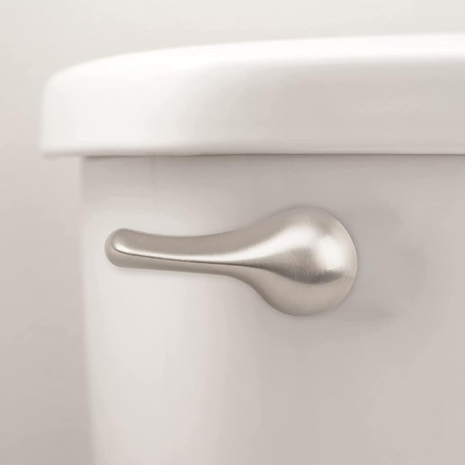 Toilet Handle Replacement Kit - Universal Flush Handle with Stainless Steel Flapper Chain and Brushed Nickel Lever
