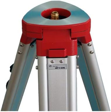 Surveying Tripod, Aluminum Survey Tripod With 5/8-Inch 11-Threaded Flat Head Quick Clamp for Total Station Theodolite Auto level (AT10)