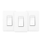 Kasa Smart Dimmer Switch HS220P3, Single Pole, Needs Neutral Wire, 2.4GHz Wi-Fi Light Switch Works with Alexa and Google Home, UL Certified,, No Hub Required, 3-Pack