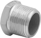 Joywayus Stainless Steel Hex Head Bushing Reducer Pipe Fitting 3/4 NPT Male × 1/8 NPT Female