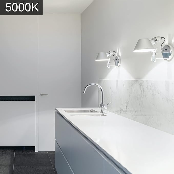 Energetic Dimmable LED Filament Light Bulbs Clear, 8W, 60 Watt Equivalent, Daylight 5000K, Classic Clear Glass, A19 LED Edison Bulb, 12 Pack