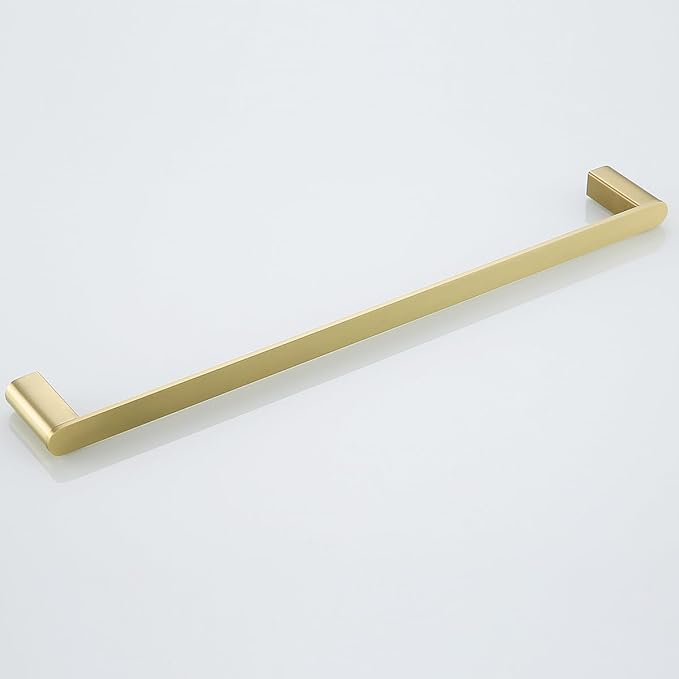 RANDOM Brushed Gold 24 Inch Stainless Steel Towel Holder - Wall Mounted Hand Towel Holder for Bathroom Accessories.96026-2-24BG