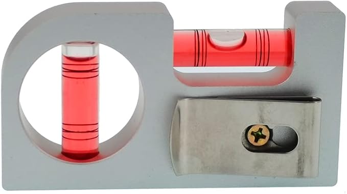 High precision solid aluminum alloy small level ruler for tilt angle measurement, portable mini adjustable horizontal bubble magnetic (85 * 45 * 15mm)