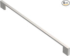 Alzassbg 5 Pack Brushed Satin Nickel Cabinet Pulls, 12-1/2 Inch(320mm) Hole Centers Rectangle Cabinet Handles Kitchen Pulls for Drawers and Cabinets AL3051SN