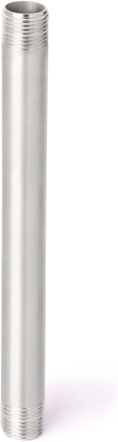 TAISHER 2Pcs Stainless Steel Pipe Fittings, 3/4" NPT x 3/4" NPT Male Threaded, 10" Length Nipple Cast Pipe