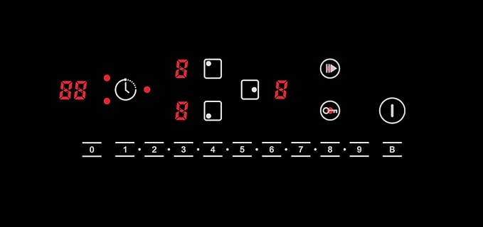 K&H 3 Burner 24 Inch Built-in Induction Electric Stove Top Ceramic Cooktop Touch Control 240V 6000W IN24-6803TB