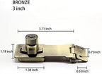 2 Packs Keyed Hasp Locks Twist Knob Keyed Locking Hasp for Small Doors, Cabinets and More,Stainless Steel Steel, Hasp Lock Catch Latch Safety Lock Door Lock with Keys (3inch, Bronze)
