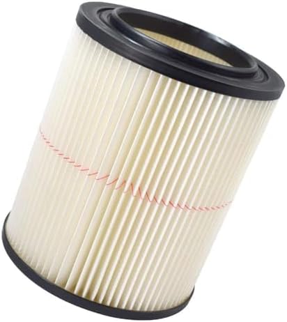 17816 9-17816 Red Stripe Vacuum Cartridge Filter Compatible Craftsman Shop Vac Wet/Dry Vacuum Models 5, 6, 8, 12, and 16 32 Gal. Vacuums produced since 1988 8.5 Inches- White/Red