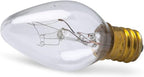 lumenivo 7 Watt Night Light Bulbs for Electric Window Candle Lamps, Salt Lamps, Christmas Villages, and Chandeliers E12 Candelabra Base C7 Light Bulbs - Clear – 120V - 4 Pack