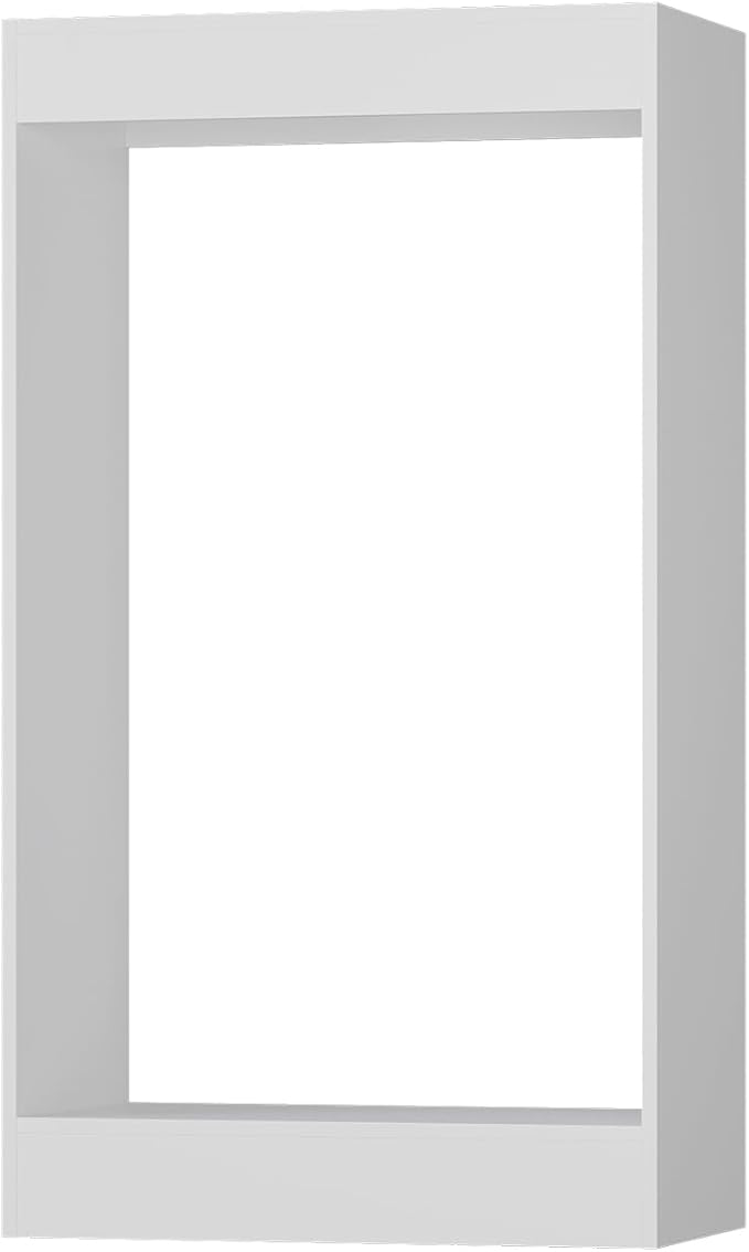 Double Hanging Closet Unit, Modular Closet System, Wood Closet System Organizer with Storage for Walk In Closets, Clothing Rack Wardrobe Closet for Hanging Clothes, Bedroom, White, 34.5"W