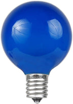 Novelty Lights 25 Pack G40 Blue Outdoor Globe Bulbs, Light Bulbs Glass Incandescent Bulbs with 3000 Hour Lifespan, Globe String Lights Replacement Bulbs