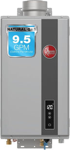 Rheem RTG-95DVELN-3 High Efficiency Non-Condensing Indoor Tankless Natural Gas Water Heater, 9.5 GPM with WiFi