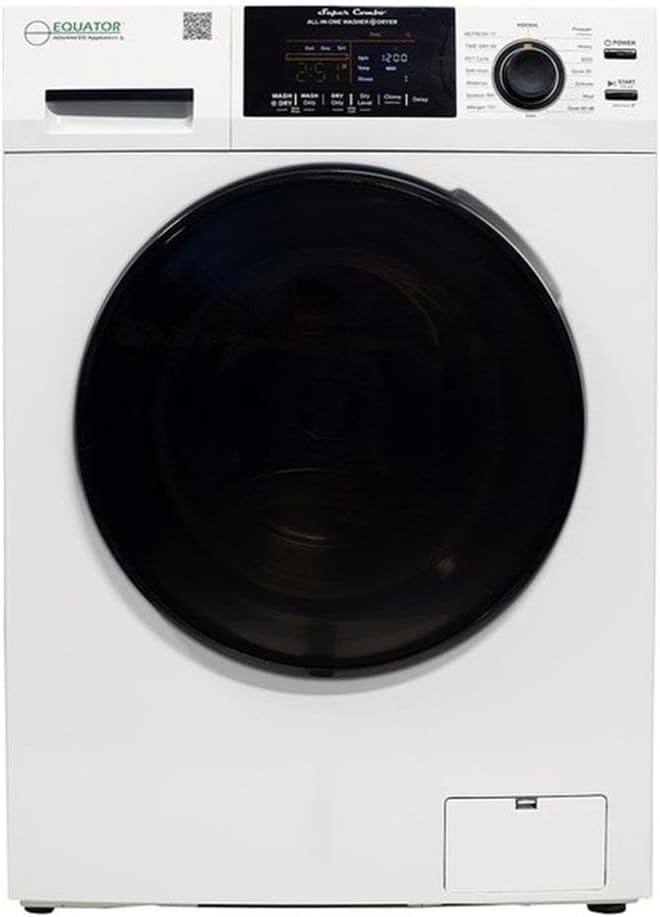 Pemberly Row All-in-One Washer Dryer VENTED-DRY FASTER than Condense 15lb 110V