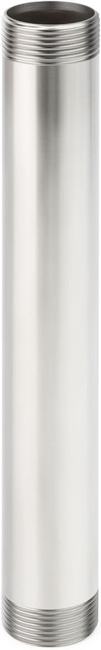 TAISHER 1PCS Stainless Steel Pipe Fittings, 2" NPT Male x 2" NPT Male Threaded, 12" Length Nipple Cast Pipe