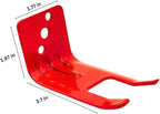Fork Fire Extinguisher Mount, Wall Hook, Red, (4 Brackets)