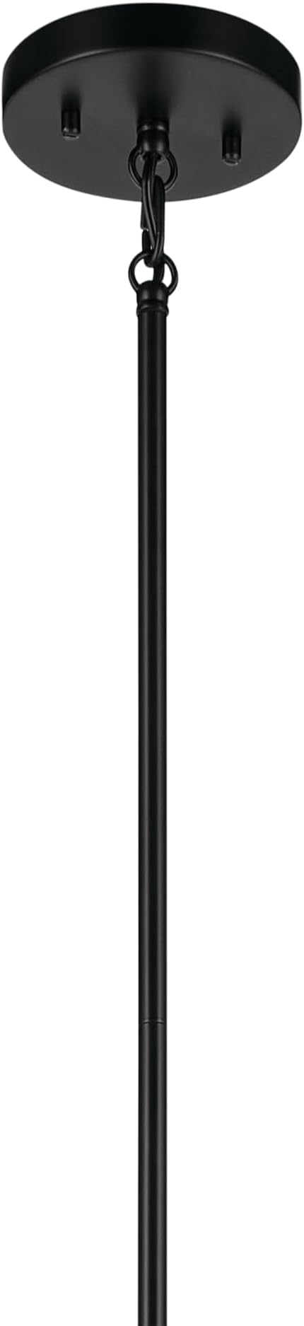 Kichler Madden 36" 8 Light Foyer Pendant in Black, Soft Modern Fixture, for Small Kitchen, Coffee Table, Office, Bedroom, Foyer, (36" x 20"), 52723BK