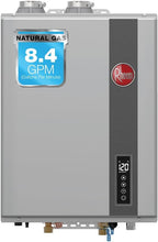 Rheem RRTGH84DVLN3701171 Rheem RTGH Series 8.4 GPM 157,000 BTU 120 Volt Residential Indoor Natural Gas Tankless Water Heater Stainless Steel