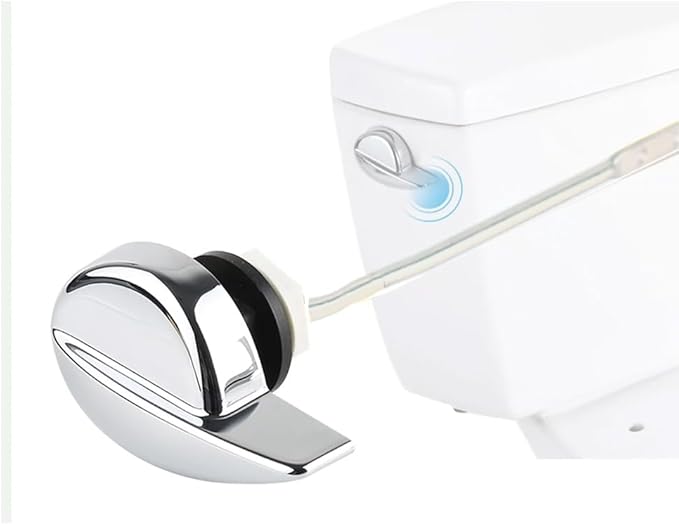 Toilet Tank Flush Lever Handle, Front Mount, Chrome, Universal Fitting (Side Mount)