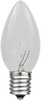 Novelty Lights 25 Pack C7 Warm White Outdoor Globe Bulbs, Light Bulbs Glass Vintage Filament Bulbs, Vintage Christmas Replacement Bulbs