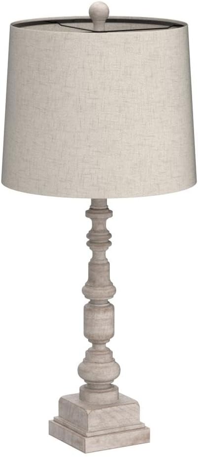 Oneach 27.75" Vintage Farmhouse USB Table Lamps Set of 2 for Living Room Bedroom Traditional Bedside Nightstand Lamp with Dual USB Port Resin Table Lamp with Rotary Switch for Living Room Bedroom