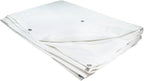 Mytee Products 10' x 12' White Canvas Tarp 12oz - Water Resistant & Breathable - Heavy Duty Tarps - Multipurpose Tarpaulin Cover for Camping Tent