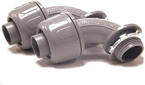 Sealproof 3/4-Inch 10 Pack Non-Metallic Liquid-Tight 90-Degree Conduit Connector Fitting, 3/4" Dia 10-Pack