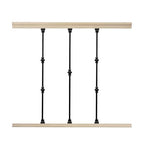 Adjustable Angle Connectors with Satin Black Shoes: 50 Connectors 50 Flat (for Installing 1/2” Metal Balusters)