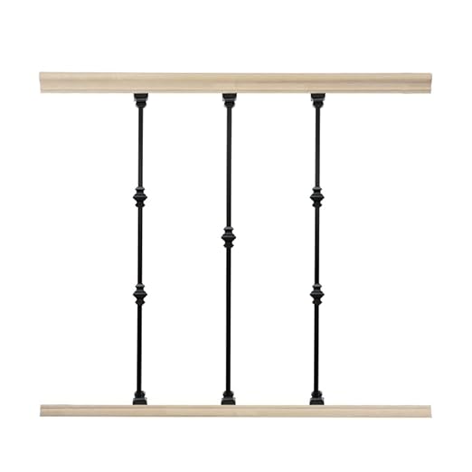 Adjustable Angle Connectors with Satin Black Shoes: 50 Connectors 50 Flat (for Installing 1/2” Metal Balusters)