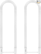 LUXRITE U Bend LED Tube Light, T8 T12, 18W (32W Equivalent), 3000K Soft White, 2000 Lumens, Fluorescent Light Tube Replacement, Direct or Ballast Bypass, DLC and ETL Listed, G13 Base (2 Pack)