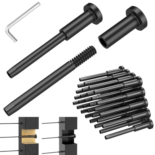 CKE 30 Pack Black Invisible Cable Railing Kit, T316 Stainless Steel Swage Tensioner Terminal for 1/8" Cable Railing System, Invisible Receiver and Stud End Hardware for 2x2 Wood & Metal Post BCR31