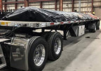 Mytee Products 20' x 27' Flatbed Truck 18 Oz Lumber Tarp with 6 FT Drop - Black Heavy Duty Vinyl Waterproof Tarp for Trailers to Protect Cargo from Wind, Rain, Snow and Sun