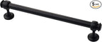 Alzassbg 5 Pack Matt Black Cabinet Pulls, 10 Inch(254mm) Hole Centers Cabinet Handles Kitchen Hardware Straight Bar for Cabinets and Drawer AL3082MB