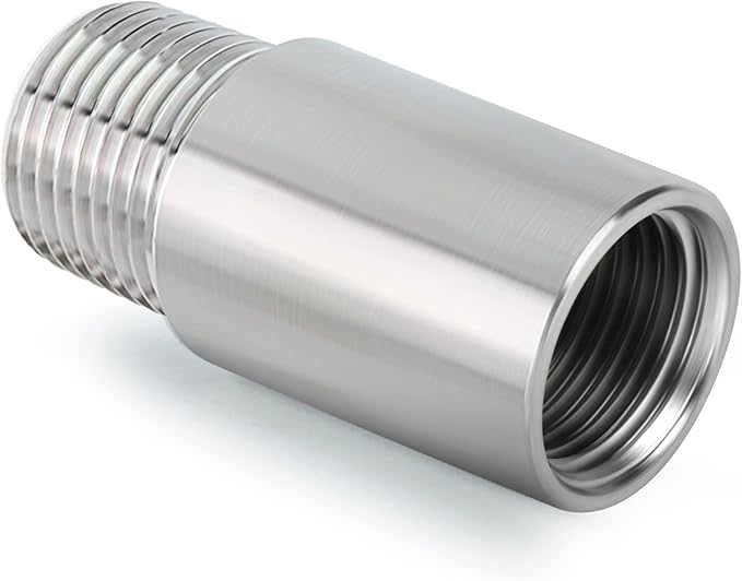 TAISHER 2PCS Stainless Steel Pipe Fittings, 3/4" NPT Male x 3/4" NPT Female Threaded, 2" Length Nipple Cast Pipe