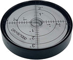 Levels High Precision Round Bullseye Bubble Aluminium Case Bullseye Spirit Bubble Surface Level Round Inclinometers for Surveying Instruments and Tribrachs, Ø60mm,Accuracy 15'/2